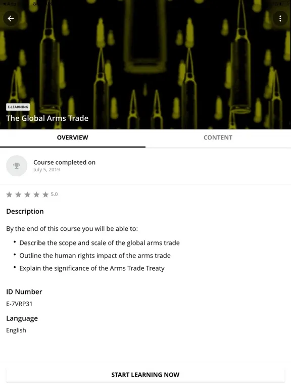 Tangkapan layar Human Rights Academy iPad 