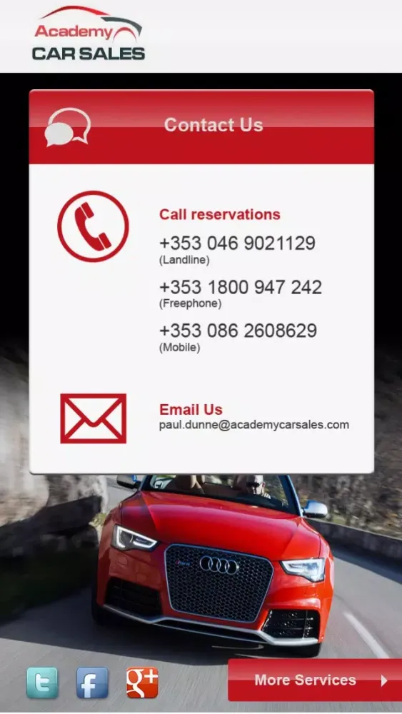 Academy Car Sales Screenshots