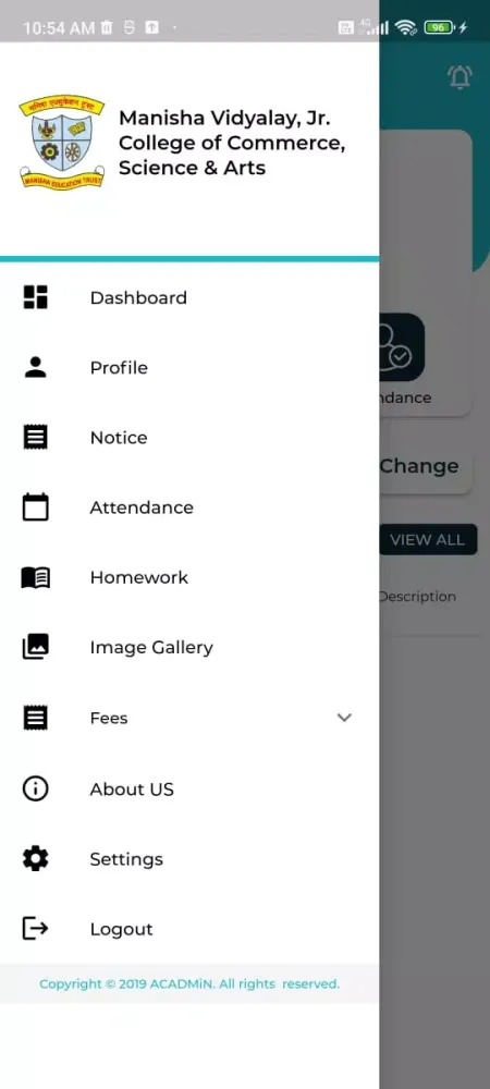 Manisha JR College - ACADMiN Screenshots