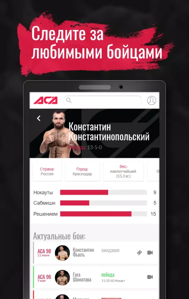 ACA MMA Screenshots