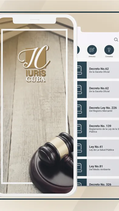 Capturas de tela do iUris Cuba