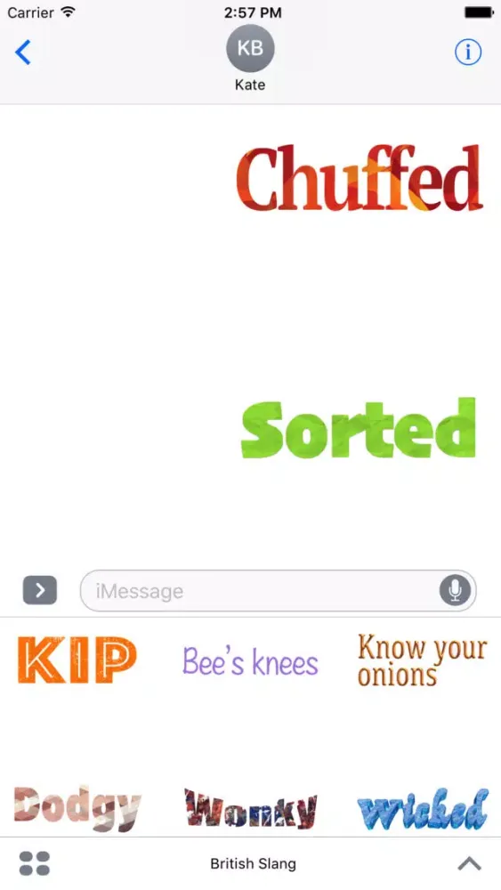 Capturas de pantalla de British Slang Stickers For iMessage