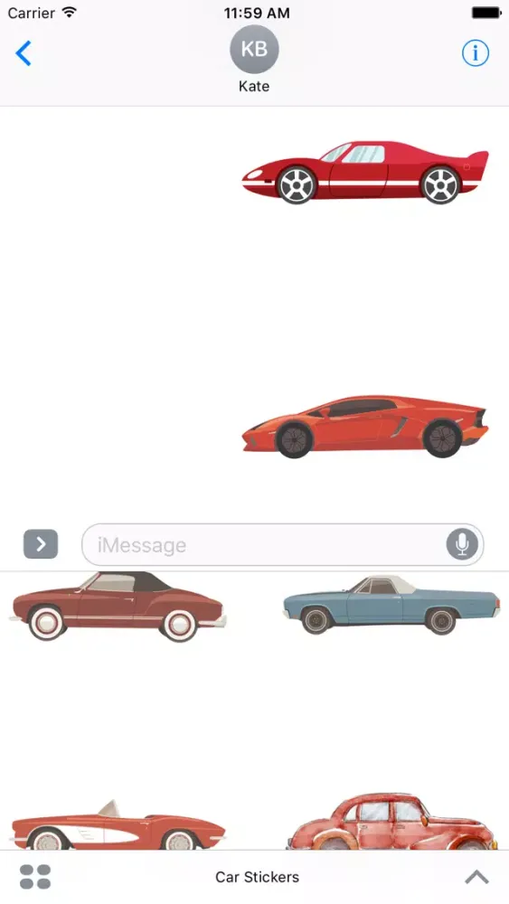 Capturas de tela do Car Stickers Pack For iMessage