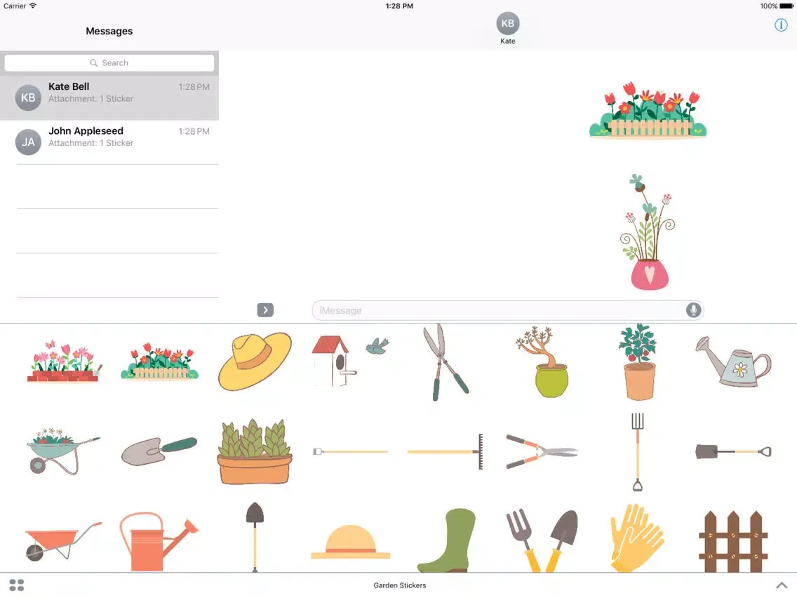 Captures d'écran de Garden Stickers For iMessage iPad 