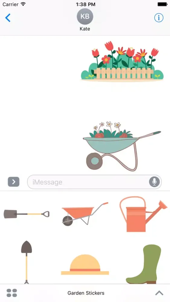Captures d'écran de Garden Stickers For iMessage