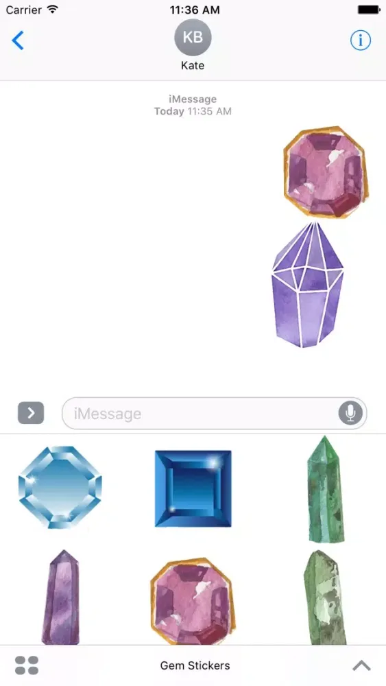 Gem Stickers For iMessage Ekran Görüntüleri