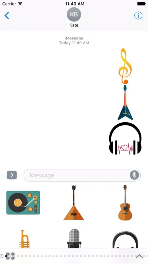 Music Stickers For iMessage স্ক্রিনশট