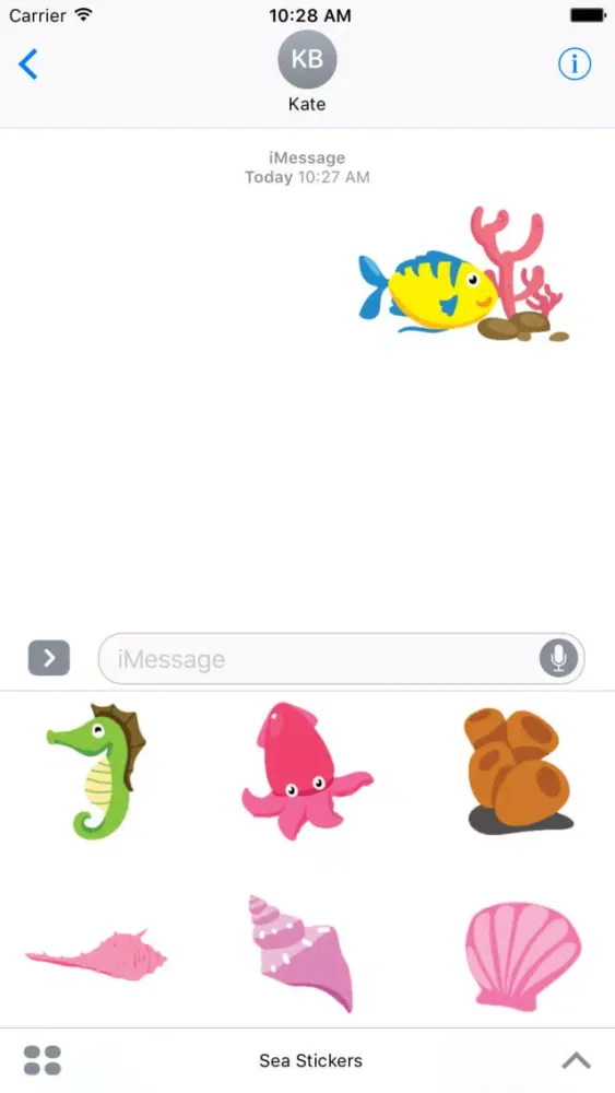 Captures d'écran de Coral Reef Sea Life Stickers For iMessage