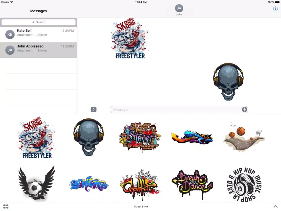 Скриншоты Street Style Stickers For iMessage iPad 