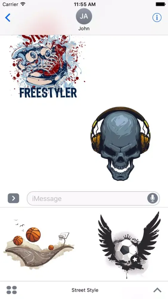 Скриншоты Street Style Stickers For iMessage