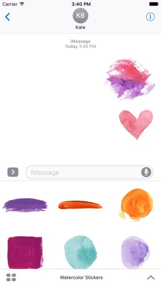 Watercolor Stickers For iMessage سکرین شاٹس