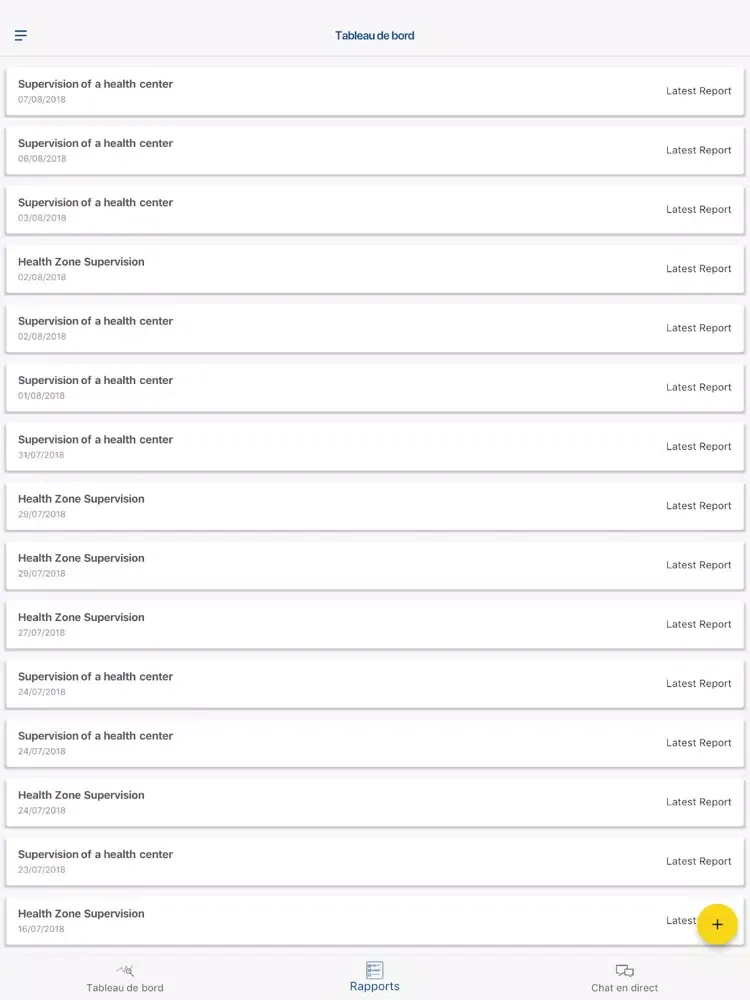 Gestion PEV RDC iPad  Screenshots