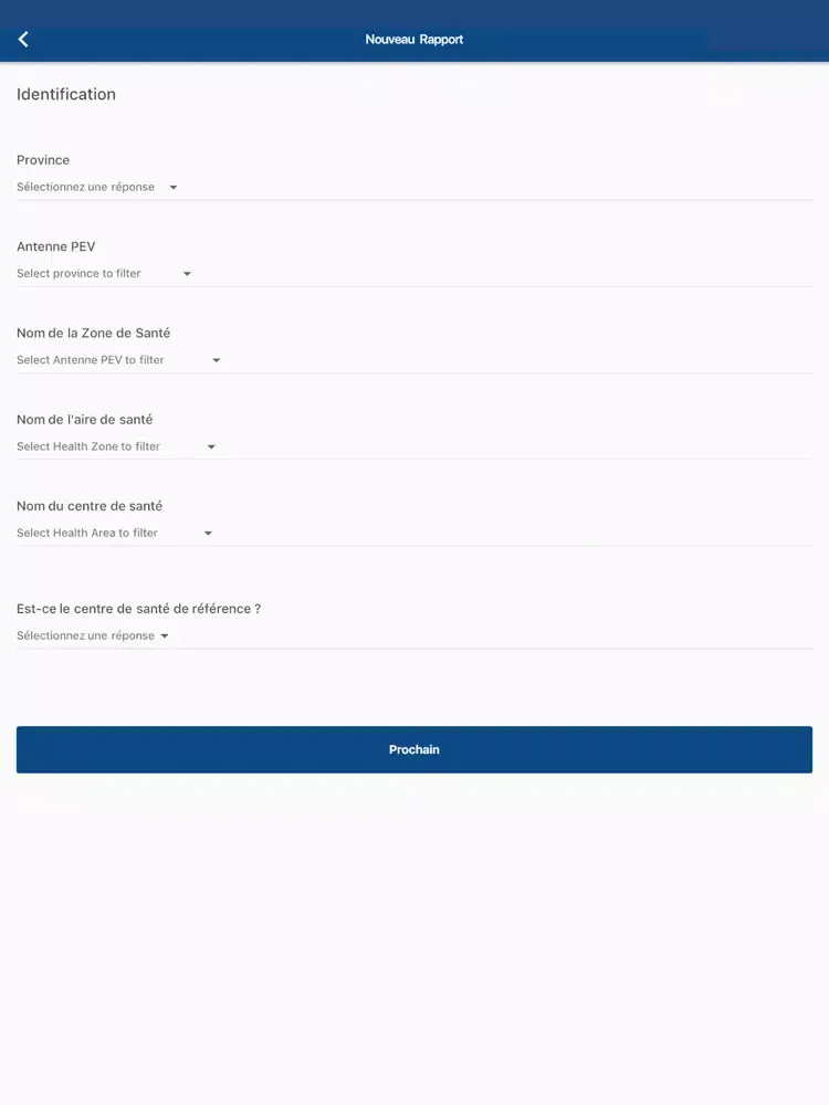 Gestion PEV RDC iPad  Screenshots