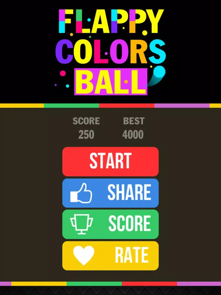 Flappy Colors Ball iPad  سکرین شاٹس