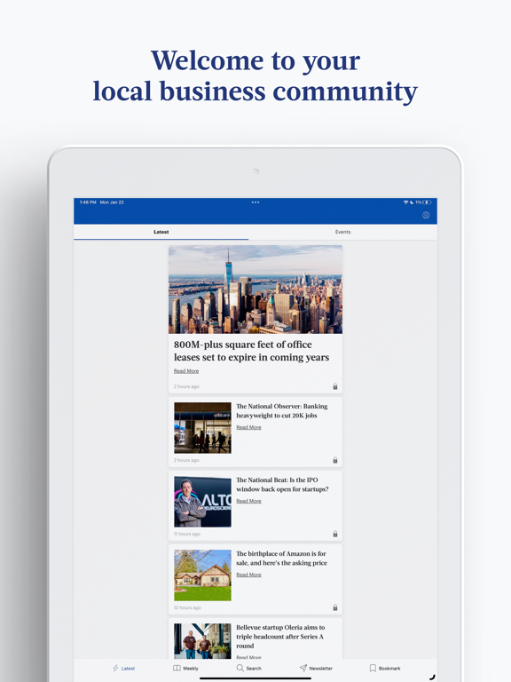 Скриншоты Boston Business Journal iPad 