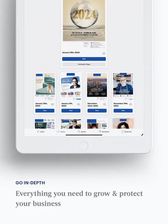 ภาพหน้าจอของ Boston Business Journal iPad 