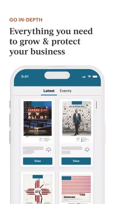 Capturas de tela do Birmingham Business Journal