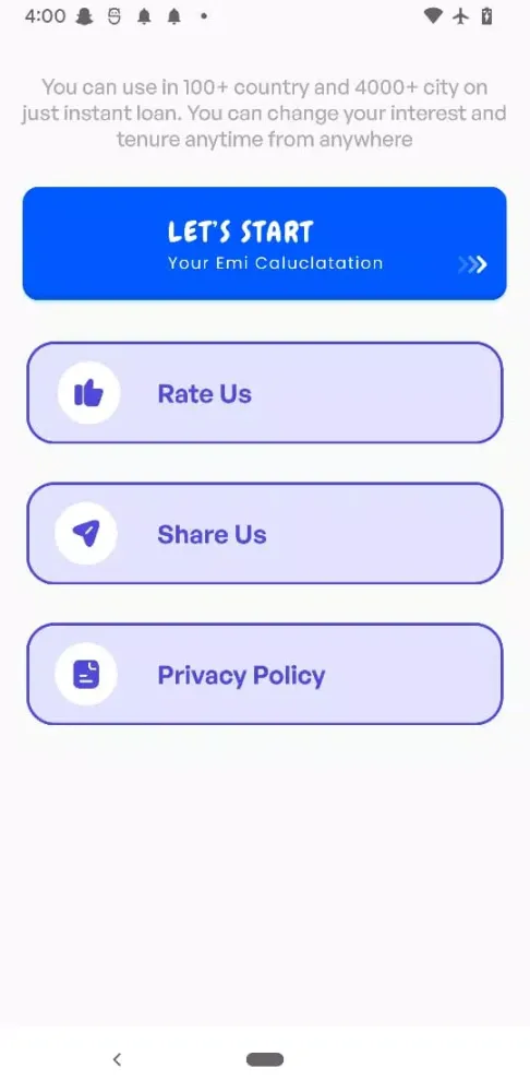 Account Emi Calculator Screenshots