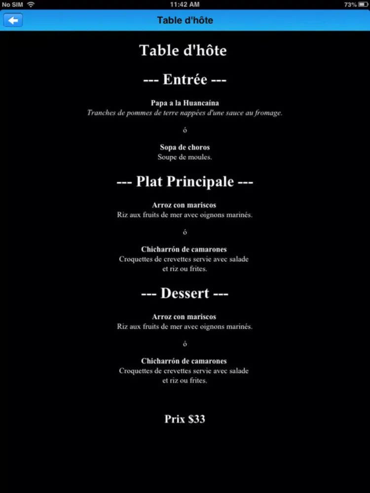 Restaurant SolyMar iPad  Screenshots