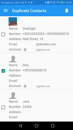 Duplicate Contacts應用截圖