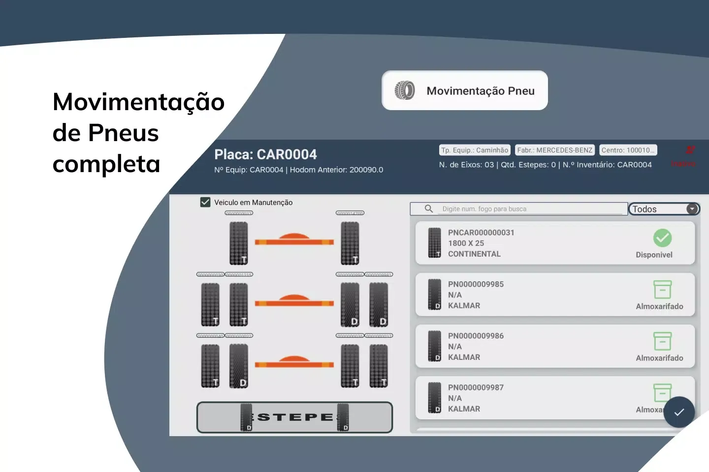 Acção Gestão de Pneus Screenshots