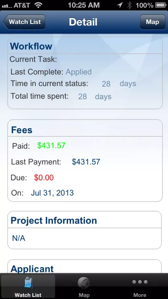 Screenshot di Accela Analytics