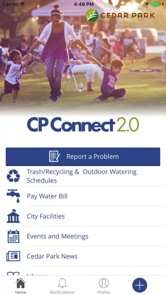 Capturas de tela do CP Connect 2.0