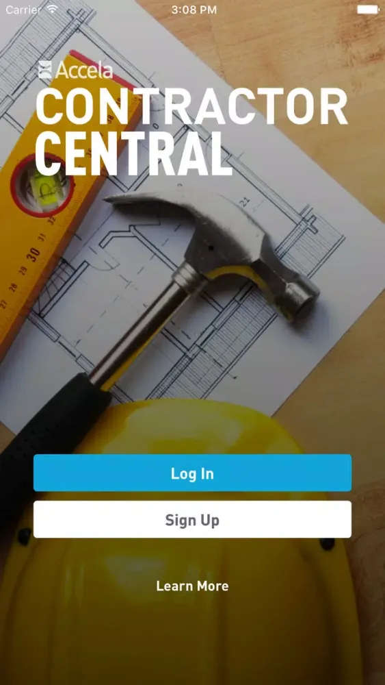 Capturas de tela do Contractor Central
