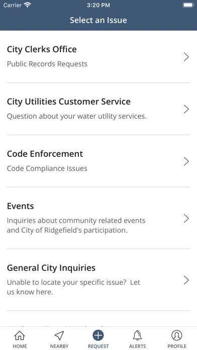 Ảnh chụp màn hình của Access Ridgefield