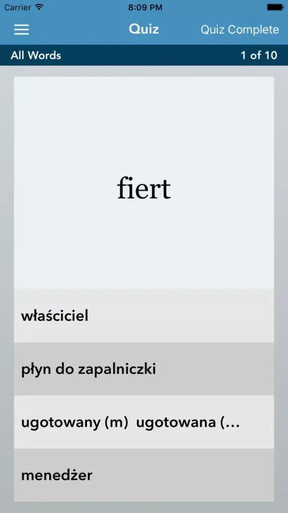 Romanian | Polish AccelaStudy® سکرین شاٹس