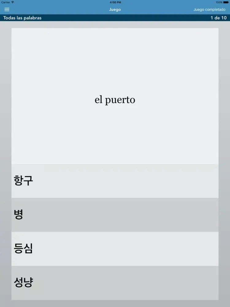Ảnh chụp màn hình của Spanish | Korean AccelaStudy® iPad 