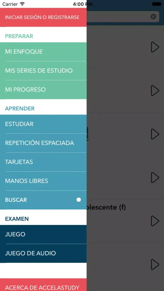 Ảnh chụp màn hình của Spanish | Korean AccelaStudy®