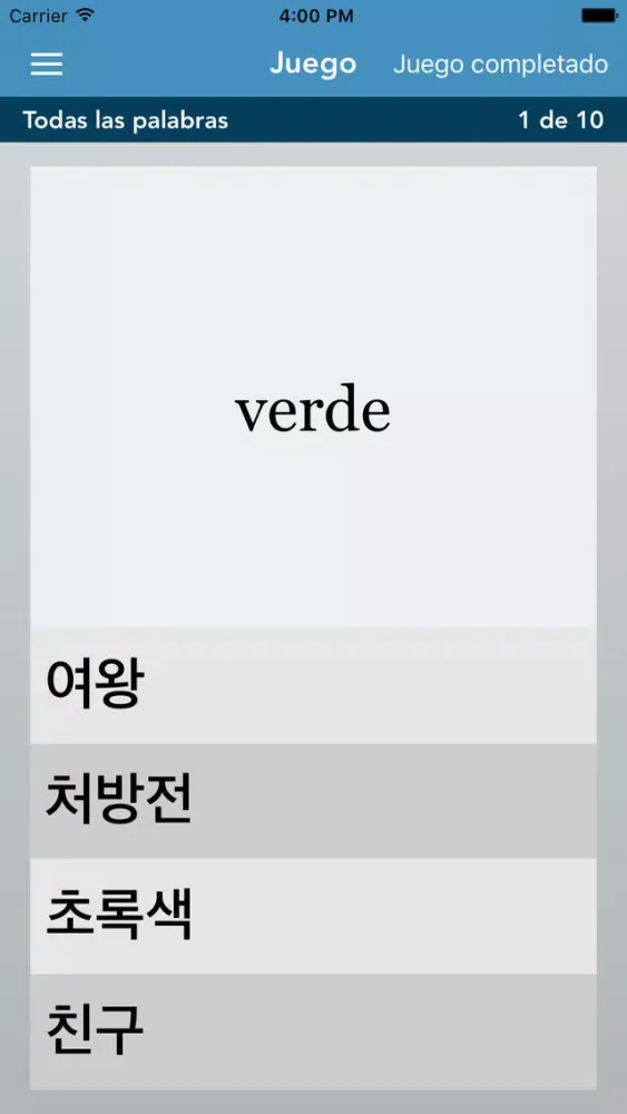 Ảnh chụp màn hình của Spanish | Korean AccelaStudy®