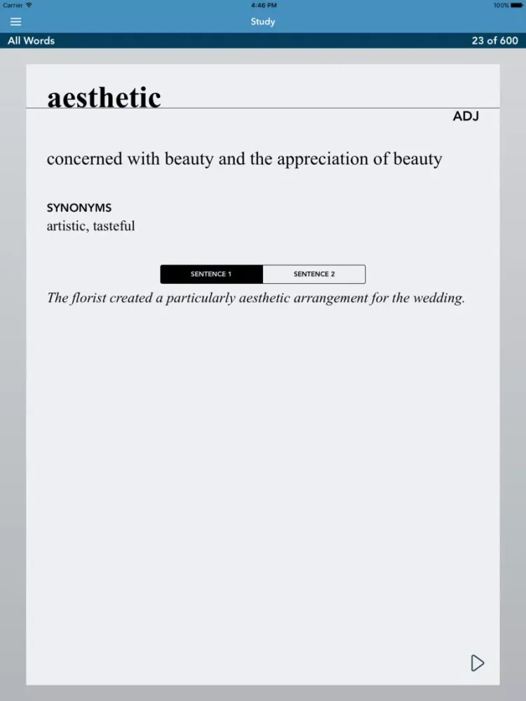 GRE® | GMAT® Vocabulary iPad  Ekran Görüntüleri