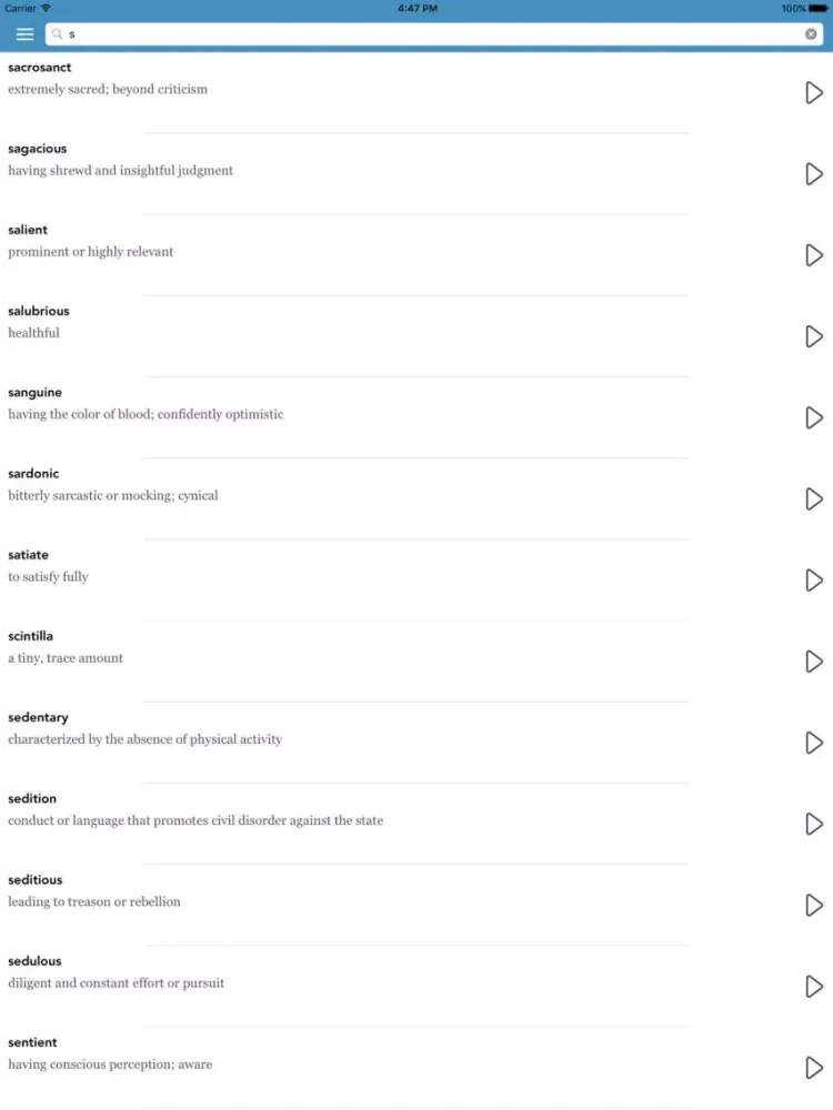 GRE® | GMAT® Vocabulary iPad  Ekran Görüntüleri