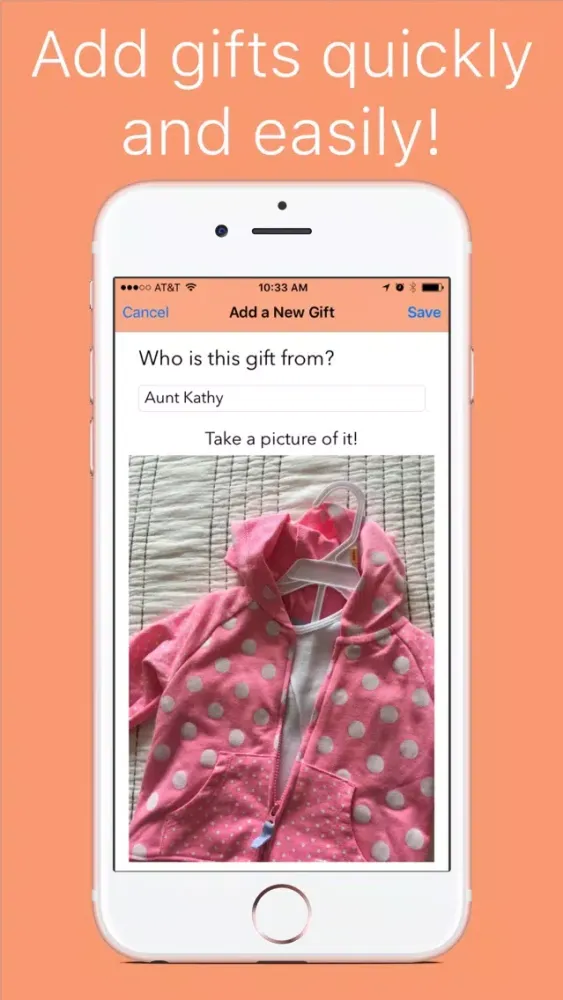 Papoose - track the gifts you receive at baby showers. স্ক্রিনশট