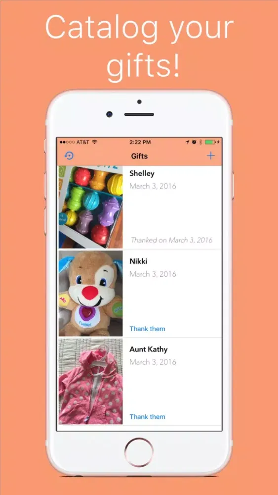 Papoose - track the gifts you receive at baby showers. স্ক্রিনশট