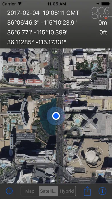 ภาพหน้าจอของ GPS Location