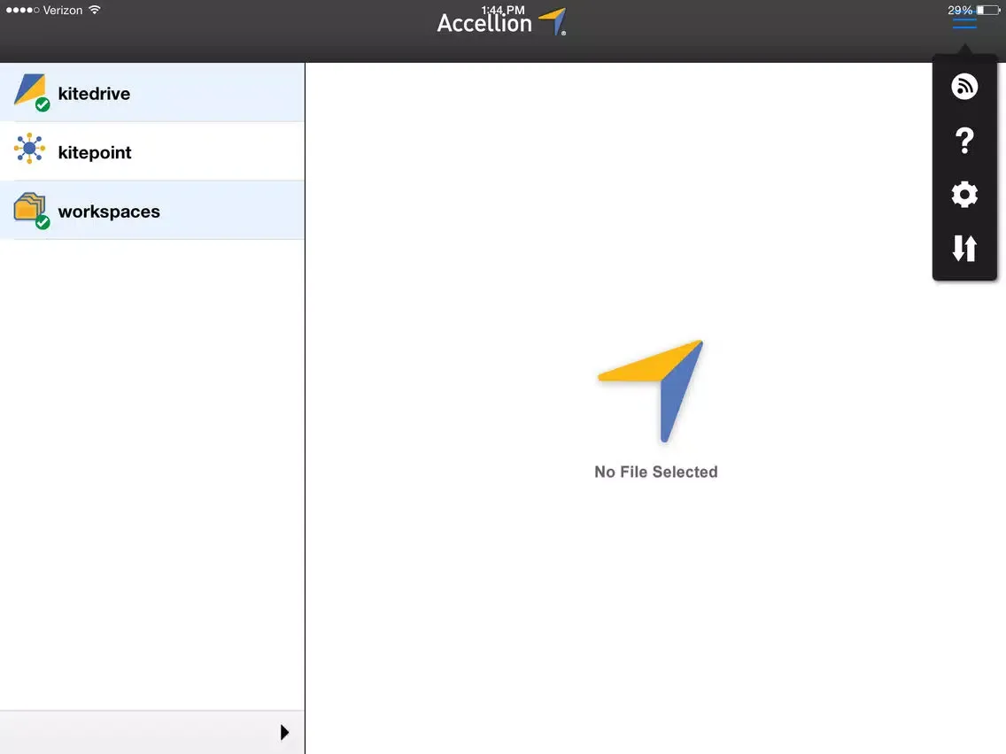 صور Accellion Mobile App for Good Technology iPad