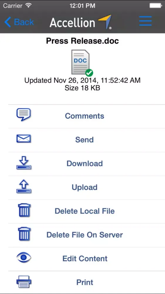 صور Accellion Mobile App for Good Technology