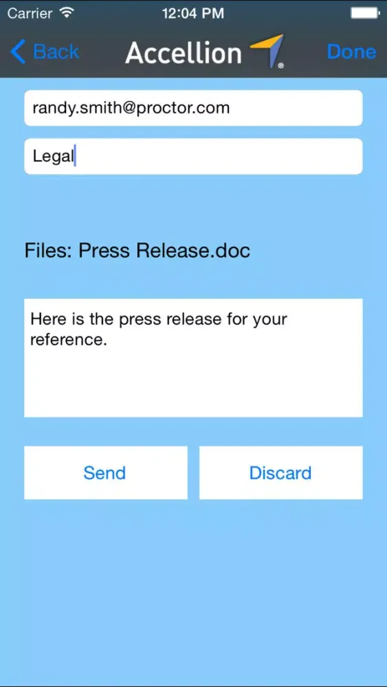 صور Accellion Mobile App for Good Technology