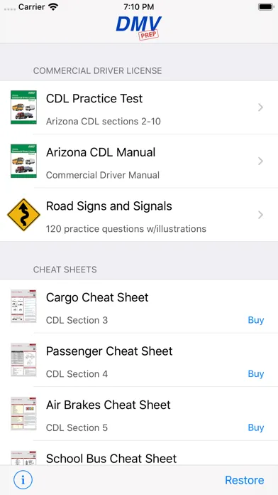 Arizona CDL Test Prep Screenshots
