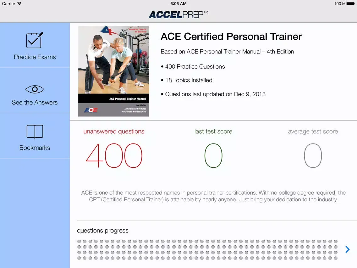 Скриншоты ACE CPT Test Questions & Answers iPad 
