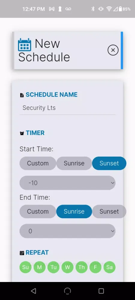 BlueSpring Controls Screenshots