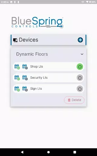 BlueSpring Controls Screenshots