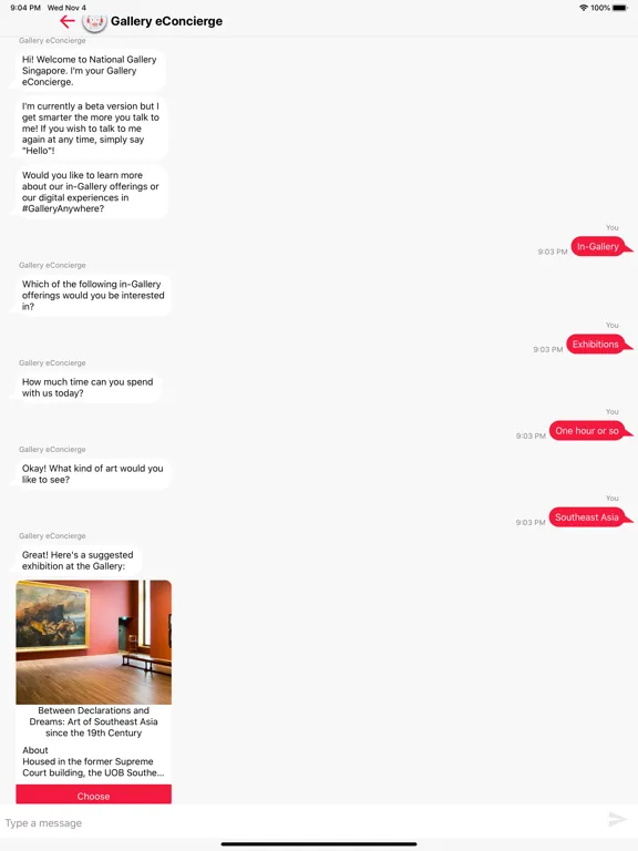 Capturas de pantalla de Gallery Explorer iPad 