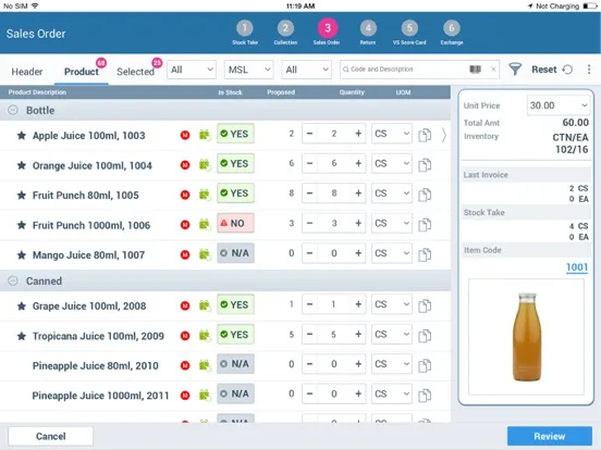 Ảnh chụp màn hình của Accenture NewsPage Pepsico SFA iPad 