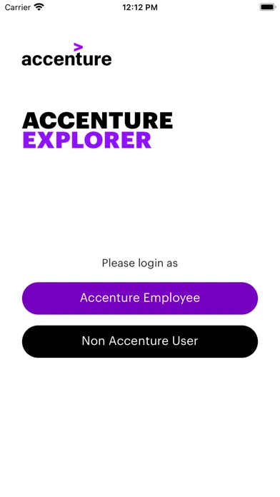 Capturas de tela do Accenture Explorer