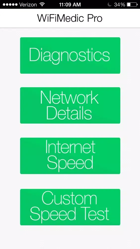 Capturas de tela do WiFiMedic Pro