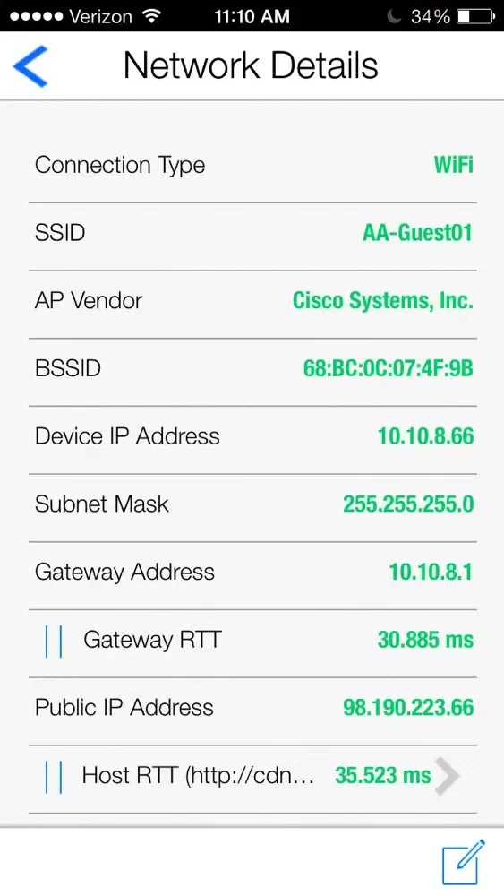 Capturas de tela do WiFiMedic Pro